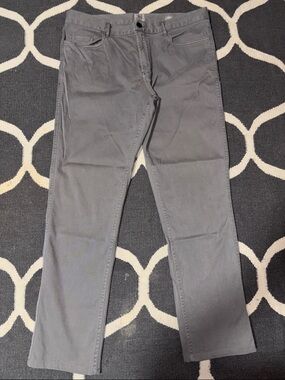 Faherty Men's Gray Cotton Straight Leg Pants